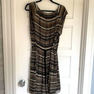 Talbots silk 2 piece dress. Belted waist.